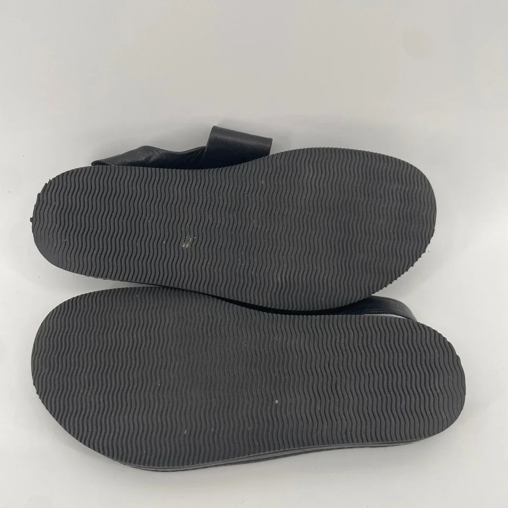 Donald J Pliner Mane 01 Sandals Mens 8 Black Leather Slingback Italian Made